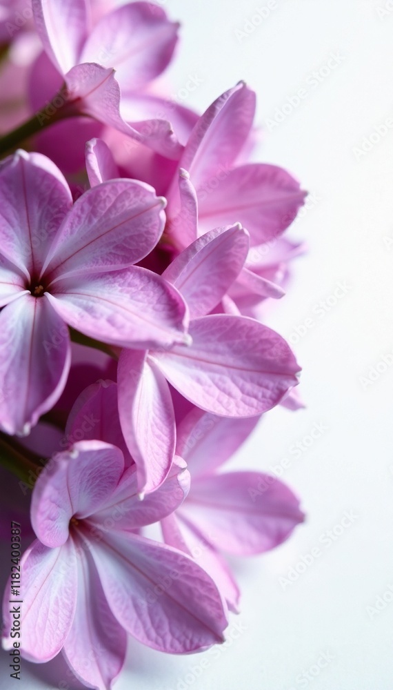 Isolated lilac petals on a pure white surface, petals, simple, clean Isolated lilac petals on a pure white surface, petals, simple, clean