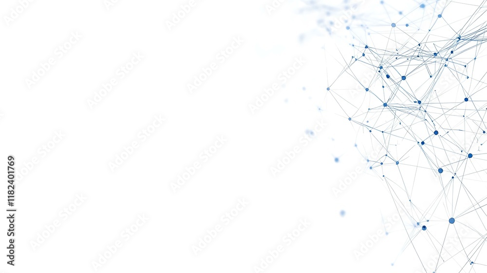 Fototapeta premium Abstract low-poly background featuring a network of connected dots and lines, creating a polygonal space.