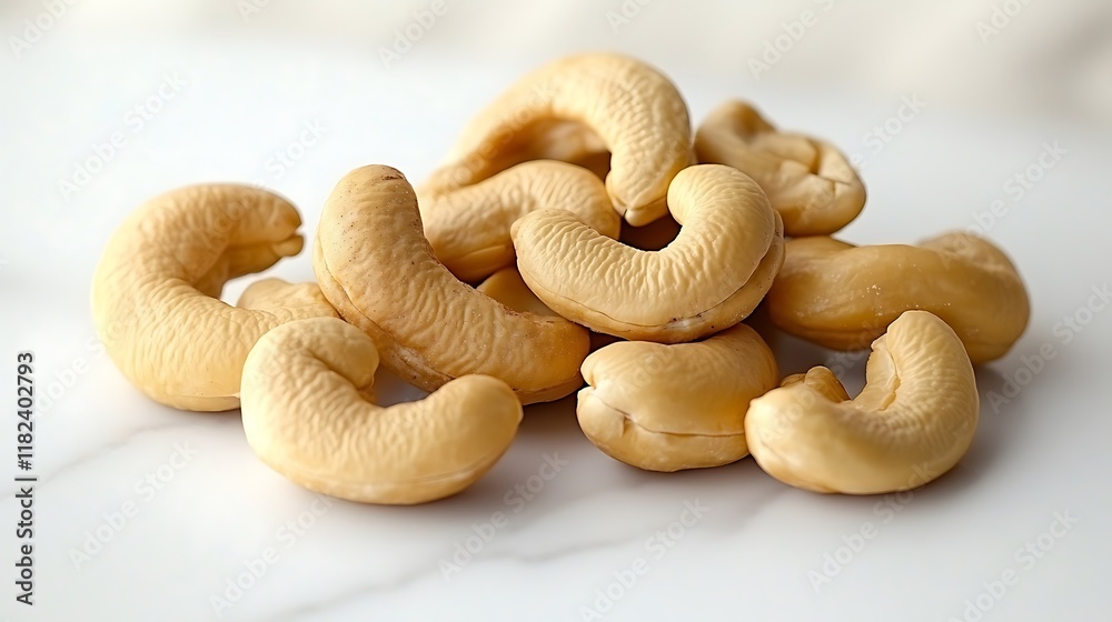 Delicious cashew nuts isolated on a white background Delicious cashew nuts isolated on a white background