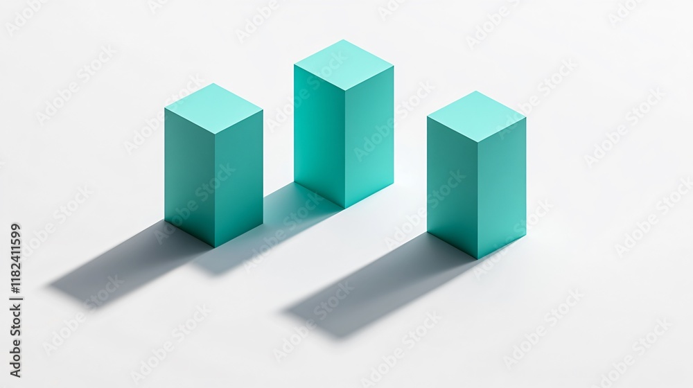 Abstract Teal Cubes Minimalist 3D Render Abstract Teal Cubes Minimalist 3D Render