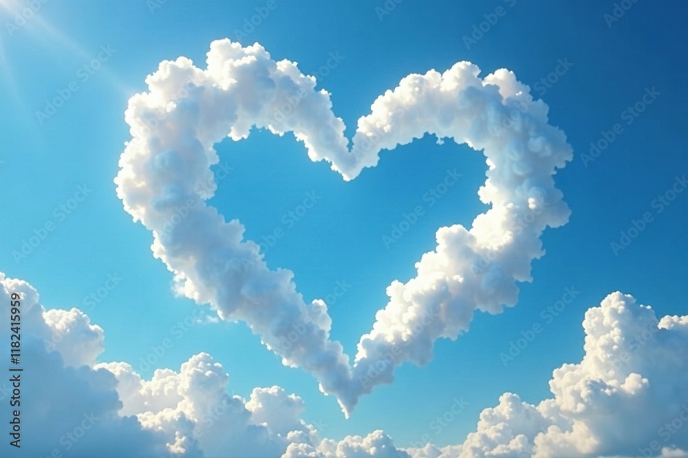 Cloud formations resembling hearts in the sky, sky, interesting Cloud formations resembling hearts in the sky, sky, interesting