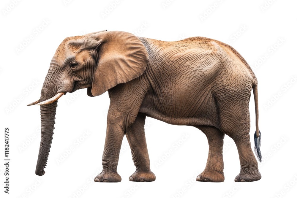Large African Elephant isolated on white background PNG Large African Elephant isolated on white background PNG