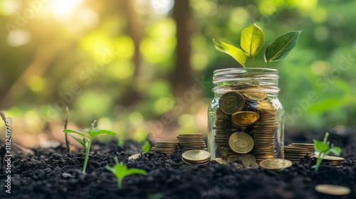 Wallpaper Mural Sustainable green investment, Ecological footprint, best-of-class, carbon footprint, SRI, ESG, 16:9 Torontodigital.ca