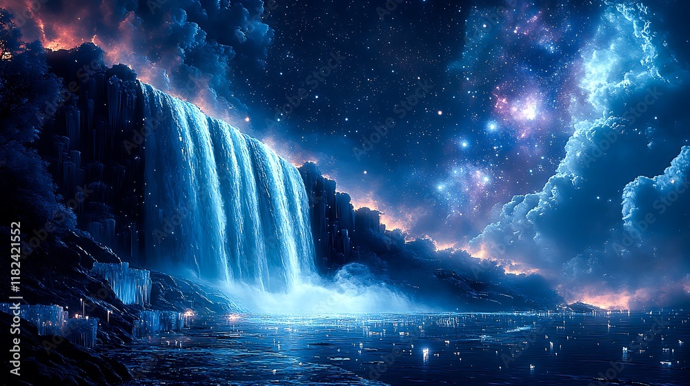 Crystal Waterfall Sanctuary in a Lush Paradise Crystal Waterfall Sanctuary in a Lush Paradise