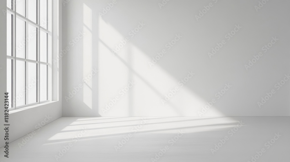 Obraz premium Minimalistic interior design showcase modern room high-resolution image bright environment clean viewpoint aesthetic concept