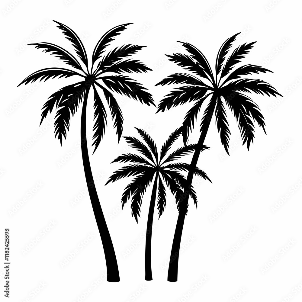 Obraz premium palm tree silhouette
