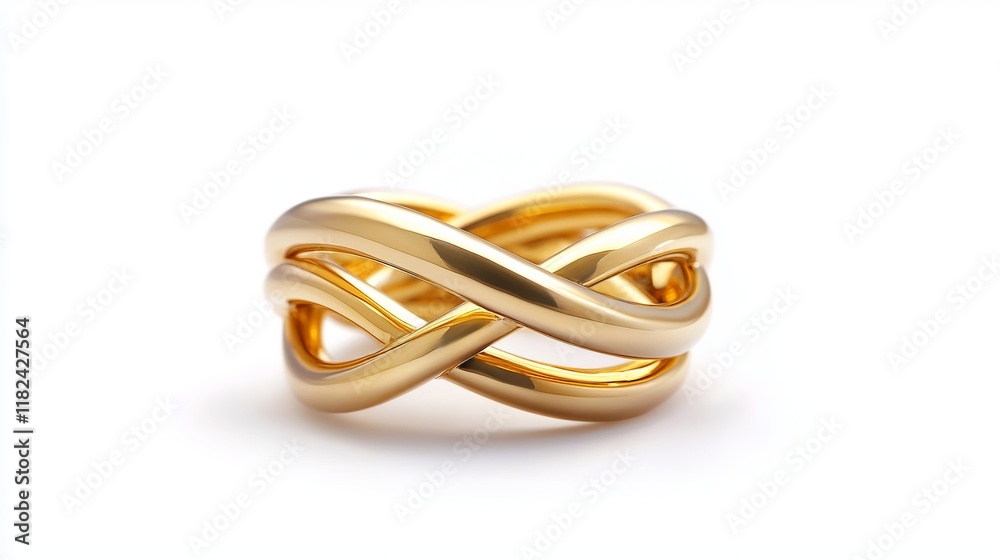 A Luxurious Gold Ring, Exquisite Design for a Special Occasion A Luxurious Gold Ring, Exquisite Design for a Special Occasion
