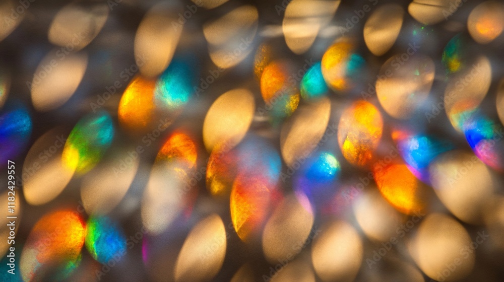Naklejka premium Abstract Colorful Bokeh Lights Background Oval Shapes
