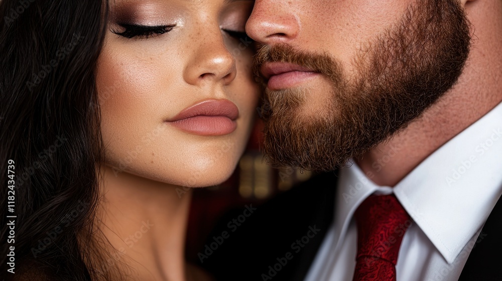 A man and a woman are looking at each other A man and a woman are looking at each other