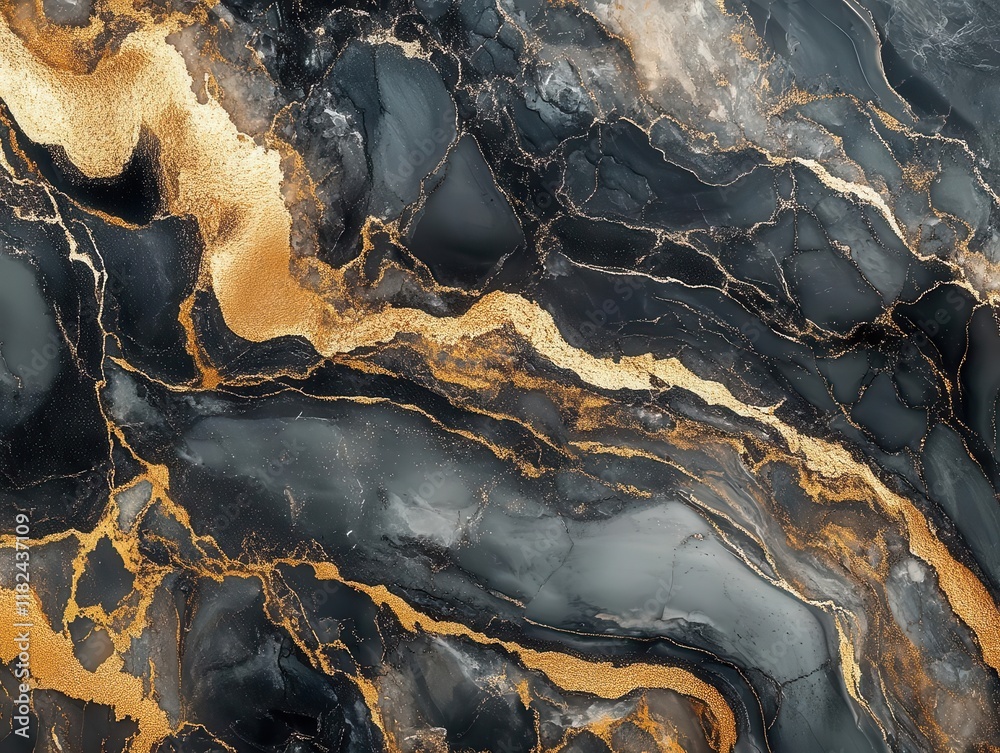 Fototapeta premium luxury gold and black marble abstract background with flowing liquid textures and elegant metallic veins