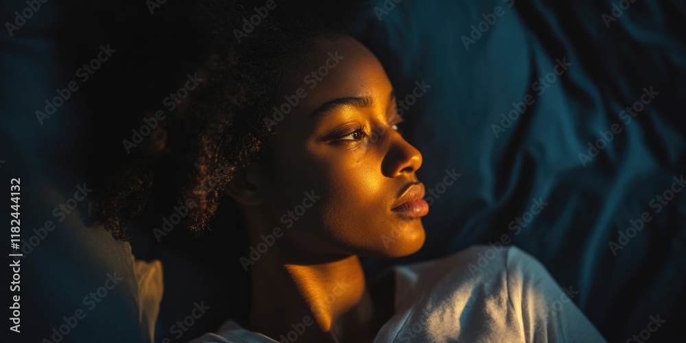 Resting Woman in Darkened Room Resting Woman in Darkened Room
