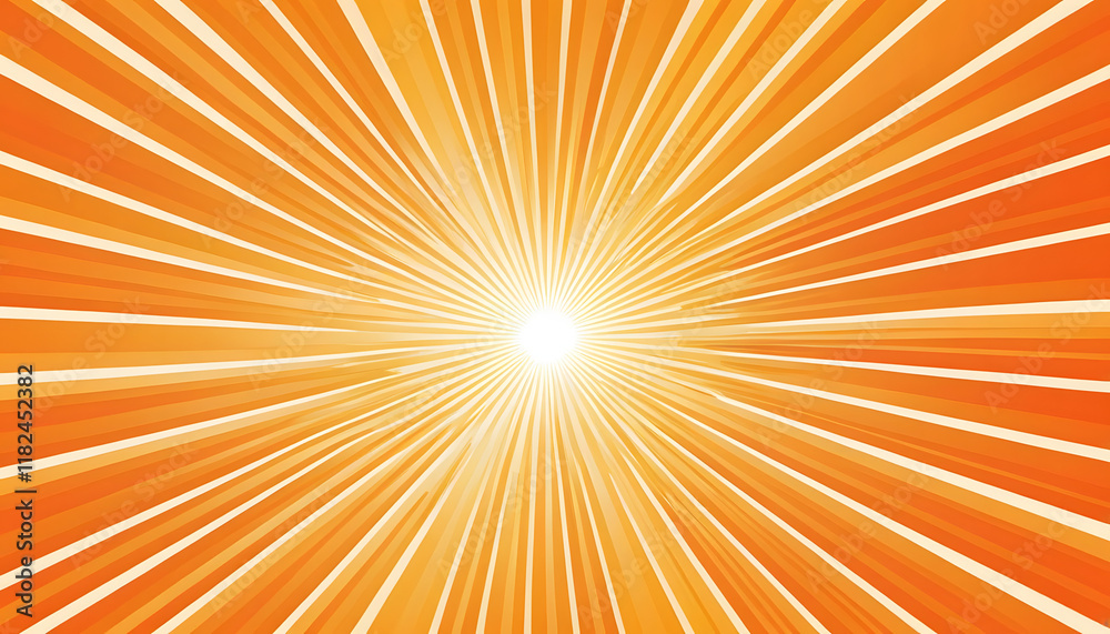 Obraz premium Abstract orange sunburst background.