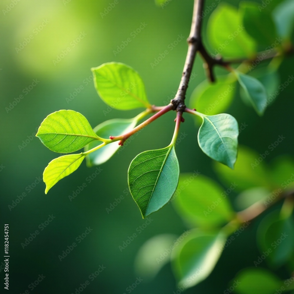Mistletoe leaves and stems entwined around a tree branch, viscum album, leaves Mistletoe leaves and stems entwined around a tree branch, viscum album, leaves