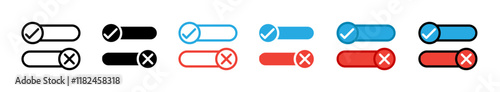 Boolean icons vector set for UI designs