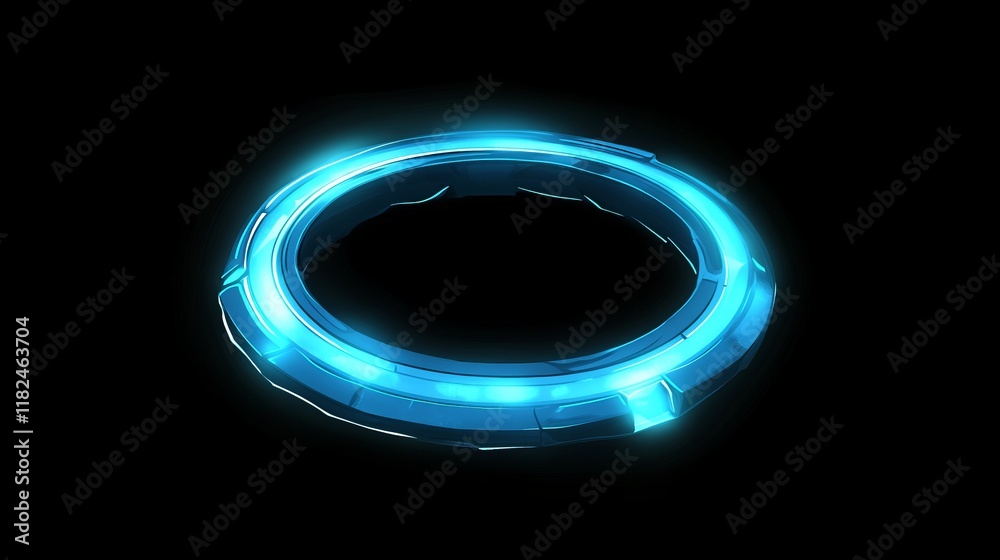 Stunning Futuristic Blue Ring Design - A Breathtaking Digital Art Stunning Futuristic Blue Ring Design - A Breathtaking Digital Art