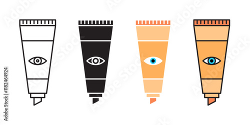 Eye cream icons vector set for UI designs