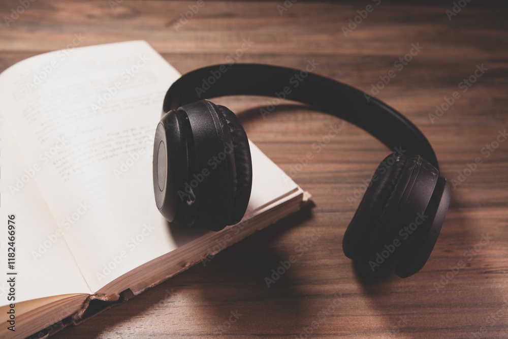 headphones on the table .. headphones on the table ..