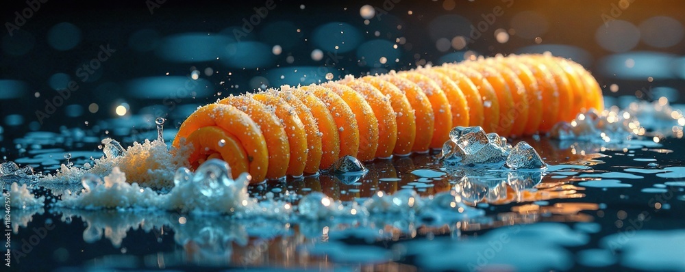 Fototapeta premium Desordenada tuber?a de agua con polvo y suciedad, polvo, ruina