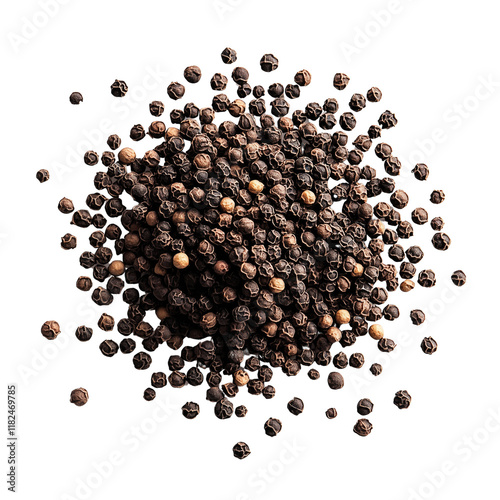 Whole pepper on white or transparent background.