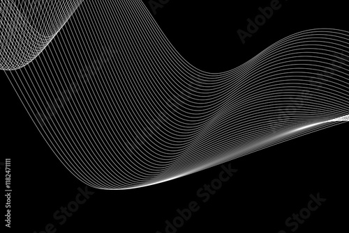 Futuristic Abstract Line Art Vector Graphic Element