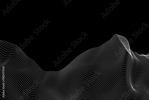 Futuristic Abstract Line Art Vector Graphic Element