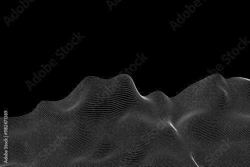 Futuristic Abstract Line Art Vector Graphic Element