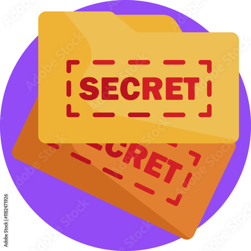 A closed folder with a bold red "Secret" stamp, hinting at hidden evidence crucial for solving a crime.