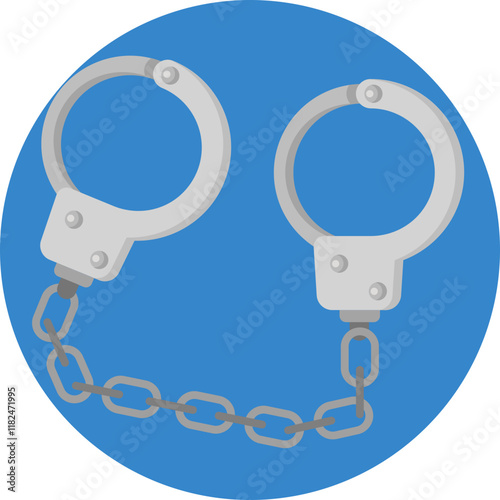 The handcuffs symbol highlights the importance of justice and the rule of law in criminal investigations.