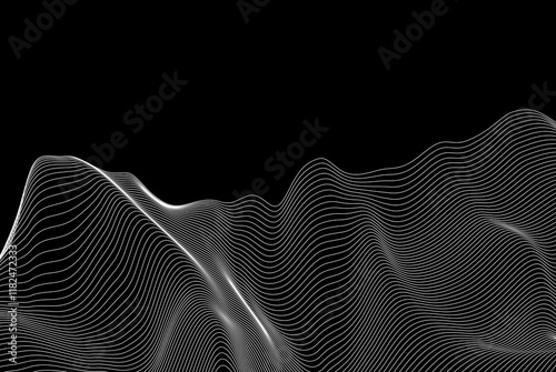 Futuristic Abstract Line Art Vector Graphic Element