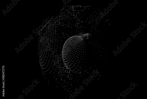 Futuristic Abstract Line Art Vector Graphic Element