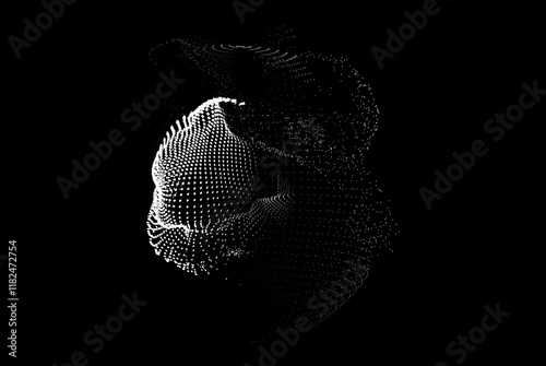 Futuristic Abstract Line Art Vector Graphic Element