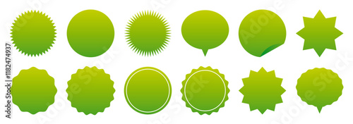 緑 黄緑 ラベル あしらい 見出し エコなカラー フレーム セット