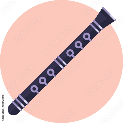 A detailed clarinet icon, perfect for capturing the elegance of jazz performances.