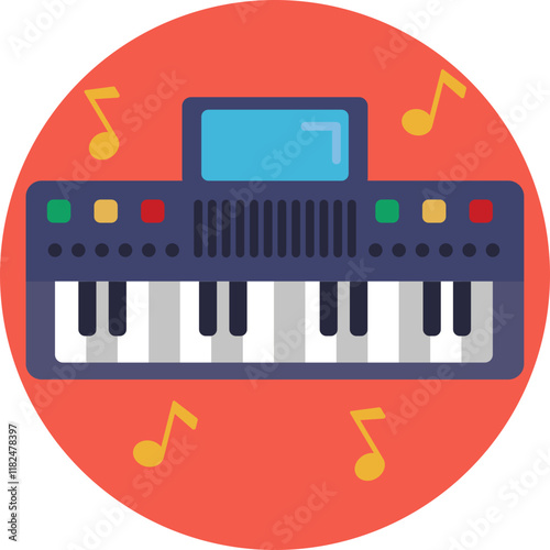 A minimalist piano keyboard icon with sharp, bold lines, highlighting the elegance and energy of jazz improvisation.