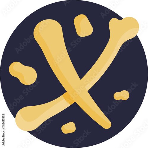 Ancient Remains: A cluster of fossilized bones, symbolizing remnants of prehistoric life.
