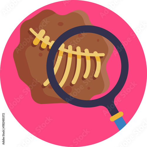 An icon representing fossilized remains, offering a glimpse into Earth's distant past.