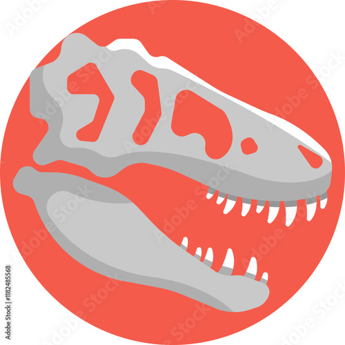 A symbol representing the ancient remains of early human and animal life.