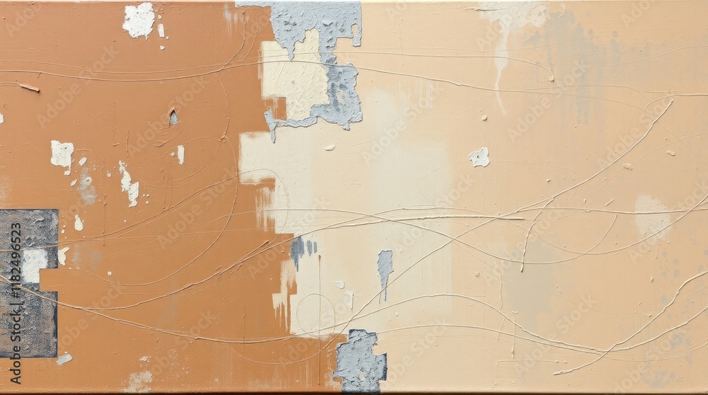 Fototapeta premium A bold acrylic painting of a painted concrete wall featuring