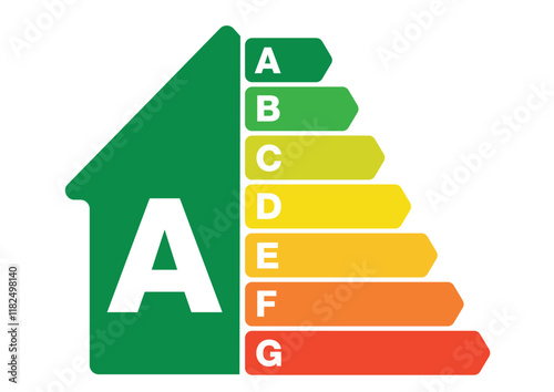 Environmental Certification Energy Classification Scale Efficiency Class Consumption House with A Classification