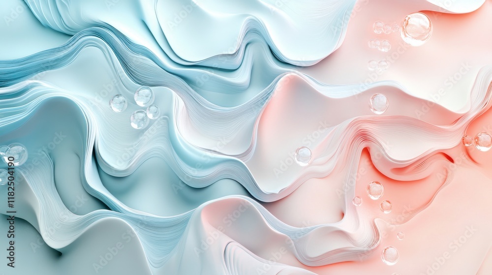 Fototapeta premium Calming aquatic patterns studio abstract art peaceful environment close-up view serene ripple concept
