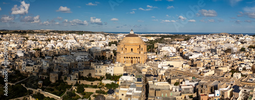 Obraz na płótnie Aerial footage in Malta during winter holidays. w salonie