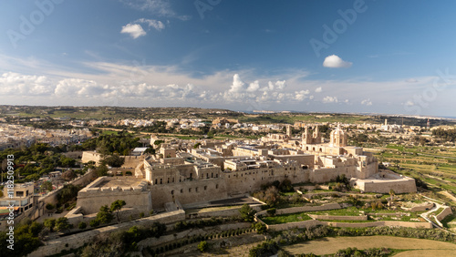 Obraz na płótnie Aerial footage in Malta during winter holidays. w salonie