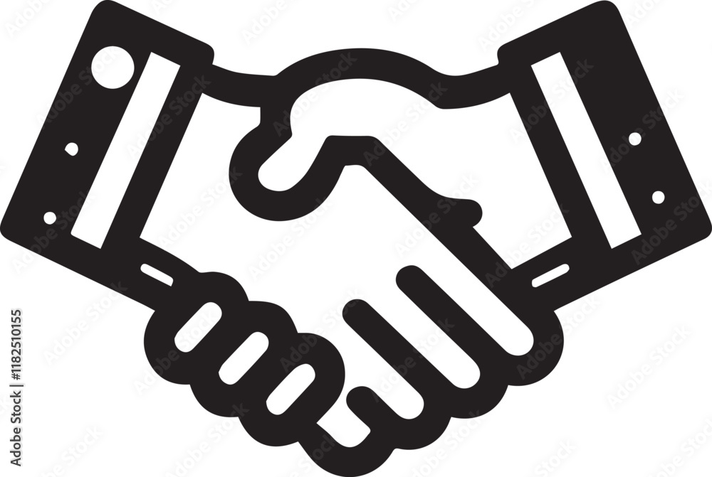 Hand shake vector black and white (symbol of two people meeting and friendship) vectors image of hand shake Hand shake vector black and white (symbol of two people meeting and friendship) vectors image of hand shake