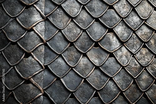 Chain mail: steel ring armor worn by medieval knights to protect their torsos