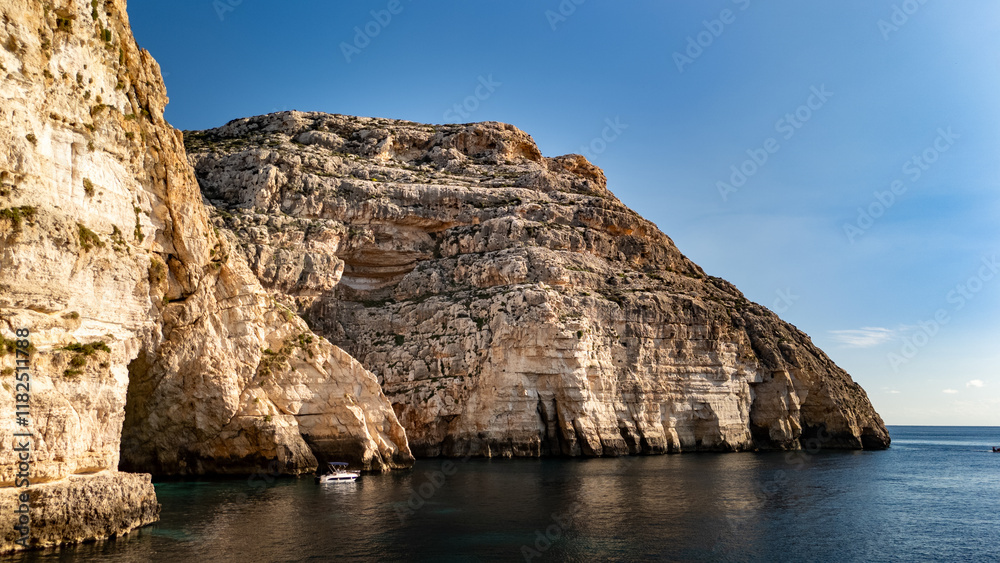 Aerial footage in Malta during winter holidays.