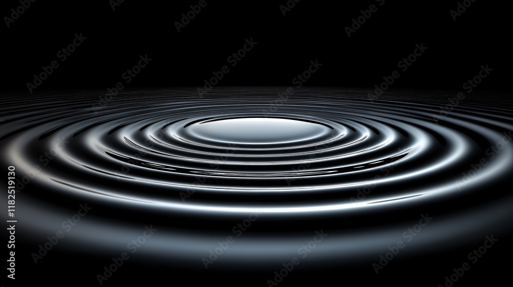 Abstract Dark Water Ripples, Circular Wave Pattern Background Abstract Dark Water Ripples, Circular Wave Pattern Background