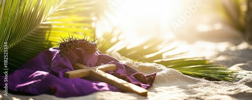 Holy Week Cross Crown of Thorns Palm Sunday Easter Religion Faith Spirituality Hope Peace