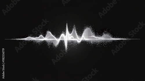 Wallpaper Mural Logo of sound waves in white on a black background Torontodigital.ca