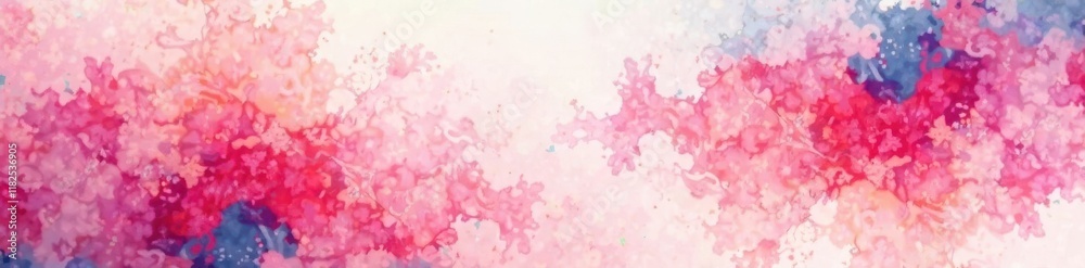 Fototapeta premium Subtle watercolor washes, blurred edges, soft gradients, pattern, graphic