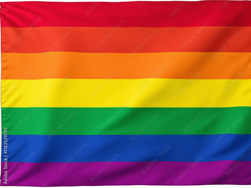 Colorful LGBTQ pride flag with diverse stripes. Colorful LGBTQ pride flag with diverse stripes.